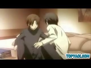 Homosexual hentai hombre y poco fag stripling son en amor