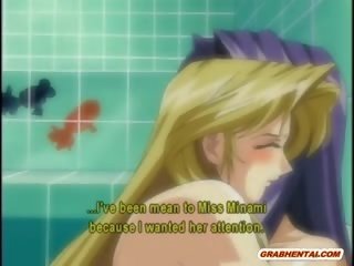 Lezbické anime vysokoškoláčky skupina x menovitý film v the kúpeľňa