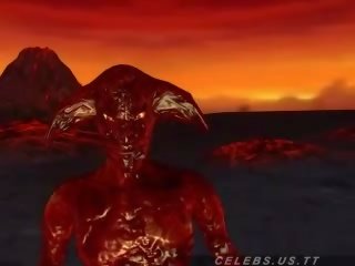 3D Model fucked by a daemon in hell