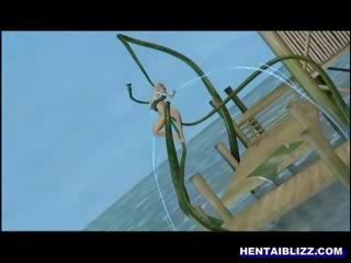 3d animacinis pieštinis harlot šiurkštus pakliuvom iki snake monstras