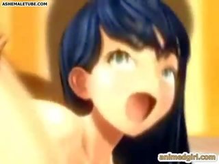 Attractive anime deep fucked by shemale honey