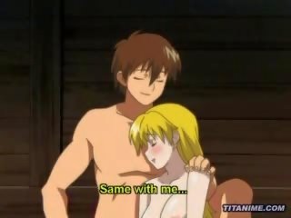 Magicl hentai anime miestietis spanks a blondinė mažutė gilus