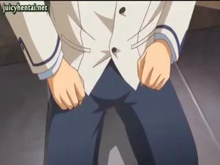 Szőke anime goddess csinál lábszex