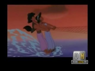 Aladdin adulte film plage cochon agrafe avec jasmin
