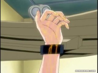 Terriefied animáció damsel -ban cuffs jelentkeznek electicity shocks