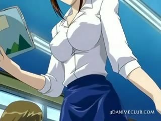 Anime školní učitel v krátký sukně mov kočička
