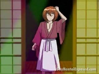 Kacér anime buzi tegye övé szexi test