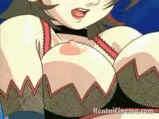 Rot behaart anime füchsin im super lingeria bekommen rosa nipps neckten von sie freund