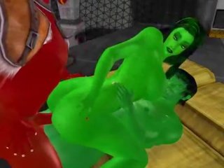 [Fantasy-3dSexVilla 2] She-Hulk fucked by a demon and the Hulk at 3dSexVilla 2