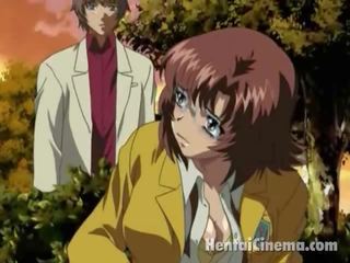 Barna hajú anime fiatal nő -ban glbooties ad felatio hogy egy buja diák -ban aaz fickó park