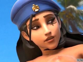 Pharah mengisap buah zakar dan mercy pengambilan besar titit: resolusi tinggi seks video 14