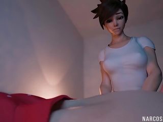 Hot Busty Tracer from Overwatch gets Threesome Sex: xxx video 21