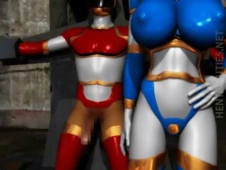 3d hentai streetwalker geeft oraal volwassen video-