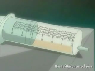 Captivating hentai ápolónő szerzés punci injected által egy libidinous surgeon